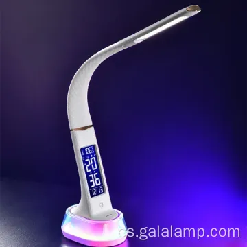 Lámpara de mesa de reloj de alarma RGB para decoración del hogar